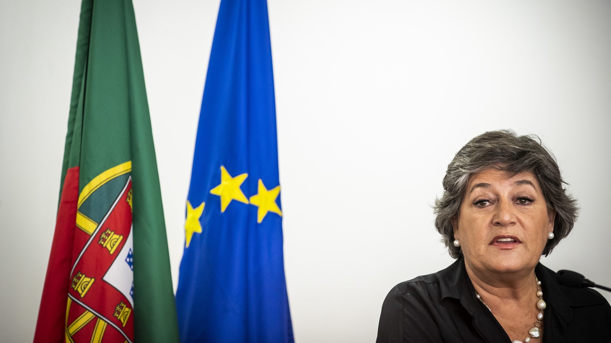 A ex-eurodeputada socialista, Ana Gomes, durante o anúncio da sua candidatura à Presidência da República, na Casa da Imprensa, em Lisboa,10 de setembro de 2020. JOSÉ SENA GOULÃO/LUSA