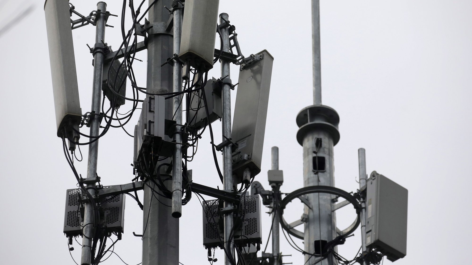 epa08692366 A cellphone tower equipped with 5G on a street in Beijing, China, 23 September 2020 (issued 24 September 2020). Beijing authorities said on 22 September that there were now 5.06 million 5G users in the city, after the technology was launched in 2019, according to Chinese state media. More than 50,000 5G base stations are expected to be installed in Beijing by the end of the year, with 44,000 already in operation as of August 2020.  EPA/WU HONG