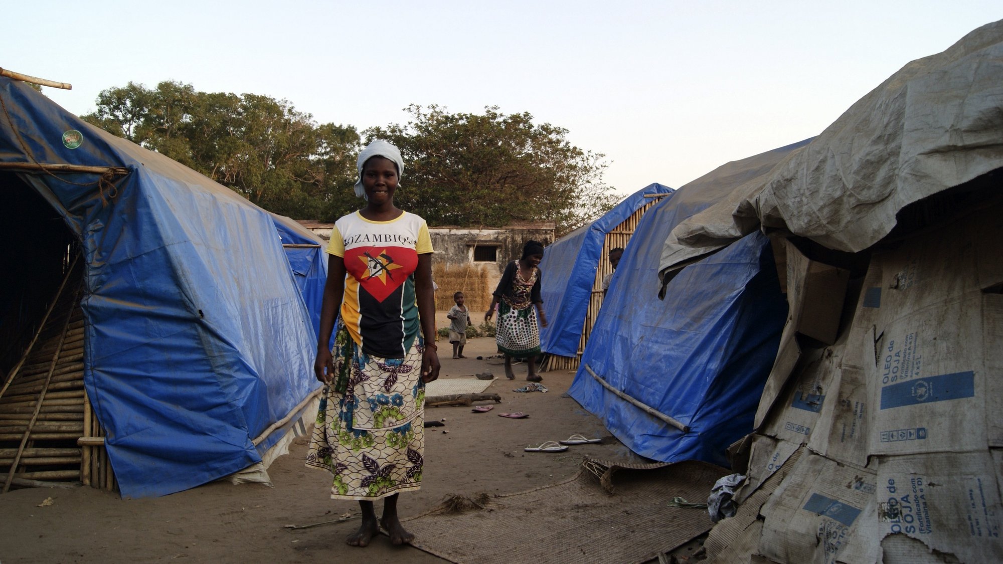 Women and children in one of the shelter camps in Metuge, a space housing displaced people fleeing armed violence in northern Mozambique. Cabo Delgado, Mozambique, 16 August 2021 (issue on 17 August 2021). Following the attacks, which have terrorized Cabo Delgado province since 2017, there are more than 3,100 deaths, according to the ACLED conflict registration project, and more than 817,000 displaced people, according to Mozambican authorities. LUISA NHANTUMBO/LUSA