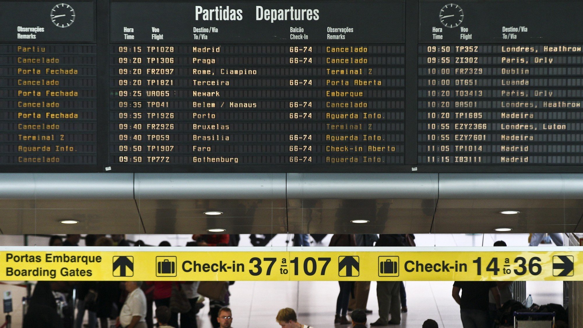 More than two dozen flights have already been canceled this Wednesday at Lisbon airport