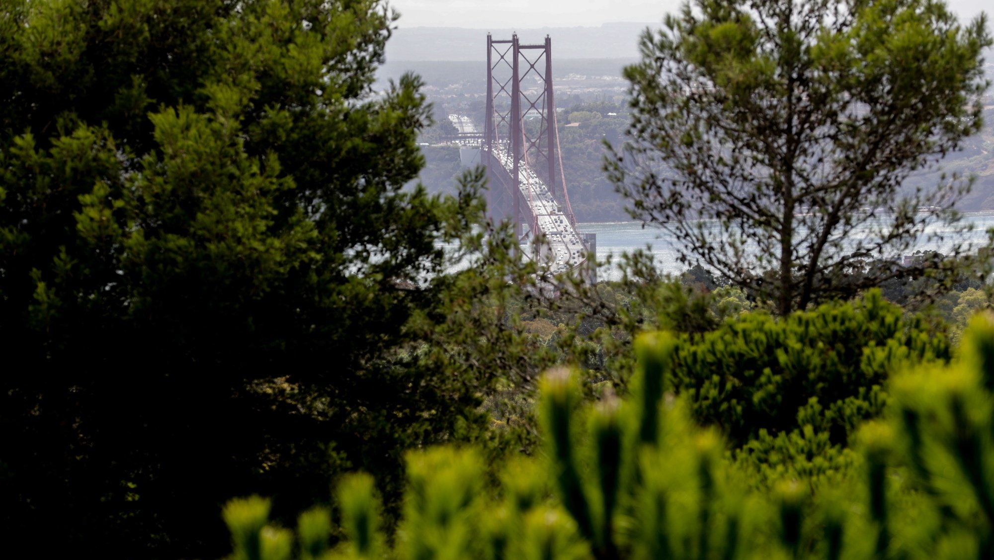 Vista da Ponte 25 de Abril de Monsanto em Lisboa, 08 de novembro de 2021. TIAGO PETINGA/LUSA