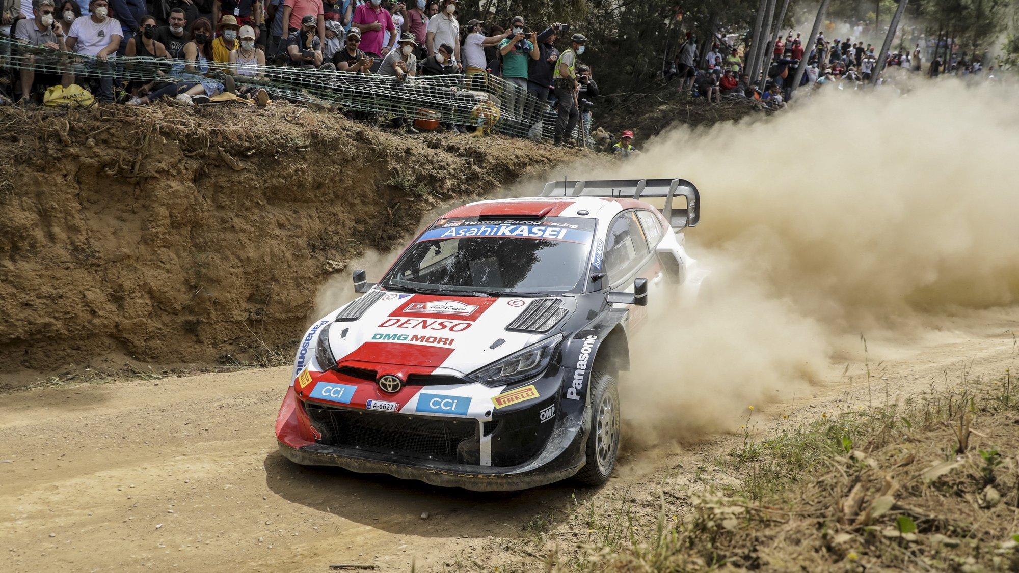 Sebastien Ogier of France drives his Toyota GR Yaris Rally 1 during the SS5 of the Rally Portugal 2022 as part of the World Rally Championship (WRC) in Lousa, Portugal, 20 May 2022. PAULO NOVAIS/LUSA