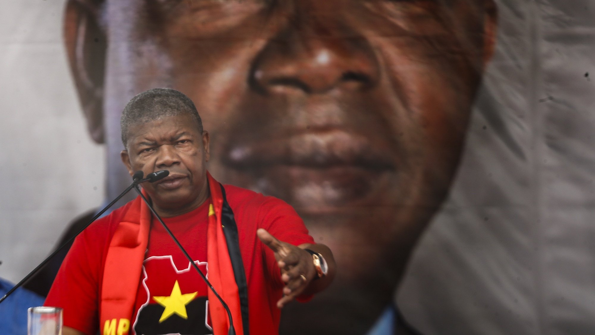 Ato de abertura da campanha do Movimento Popular de Libertação de Angola (MPLA) com vista às eleições gerais de 24 de agosto, com a presença de João Lourenço, em Camama, Luanda. AMPE ROGÉRIO/LUSA