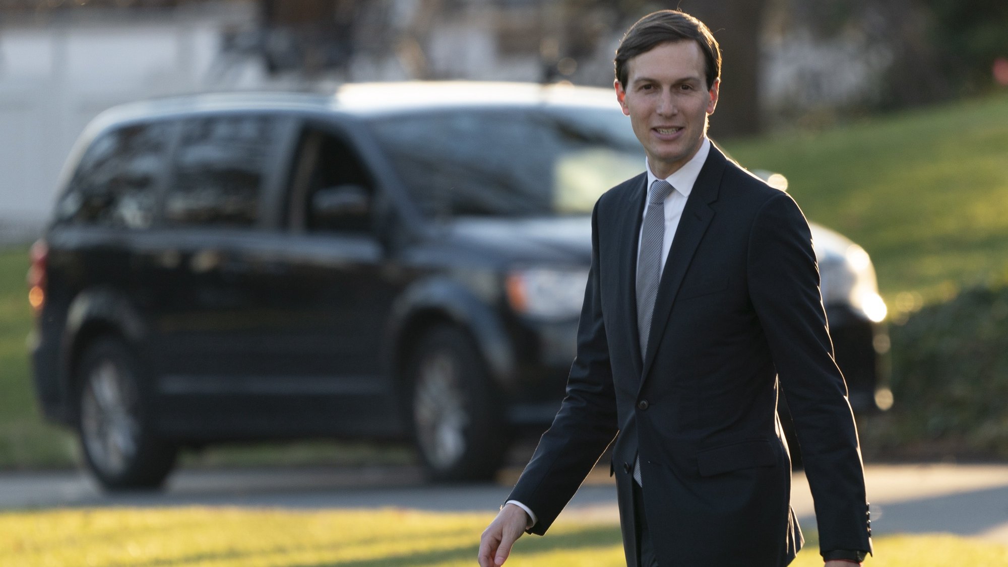 epa08901869 Senior Advisor Jared Kushner follows US President Donald J. Trump and First lady Melania Trump, as they depart the White House, in Washington, DC, USA, 23 December 2020, heading out to Mar-a-Lago in Palm Beach, Florida.  EPA/Chris Kleponis / POOL