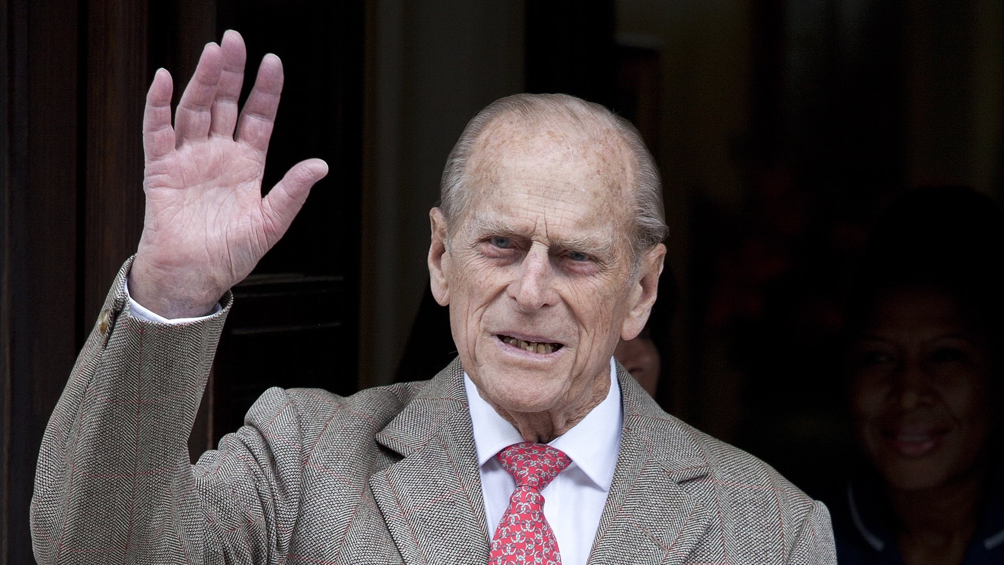 epa09018769 (FILE) Britain&#039;s Prince Philip, the Duke of Edinburgh waves as he is discharged from the King Edward VII hospital in central London, Britain, 09 June 2012 (reissued 17 February 2020).  According to Buckingham Palace, Britain&#039;s Prince Philip, the Duke of Edinburgh, has been admitted to a hospital in London, as a precautionary measure.  EPA/KAREL PRINSLOO