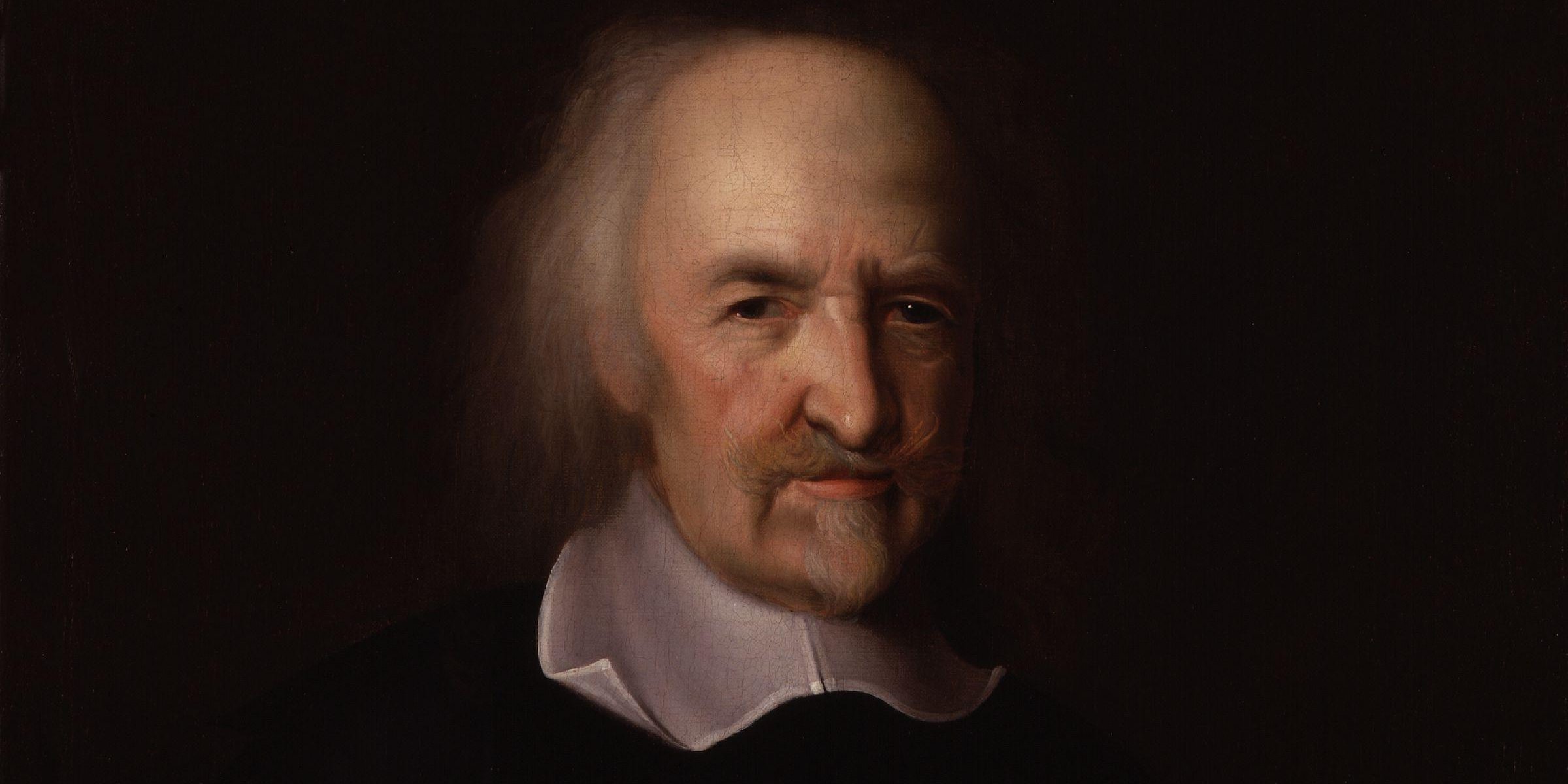 Thomas Hobbes, filósofo inglês que nasceu a a 5 de abril de 1588 e morreu a 4 de dezembro de 1679, aos 91 anos
