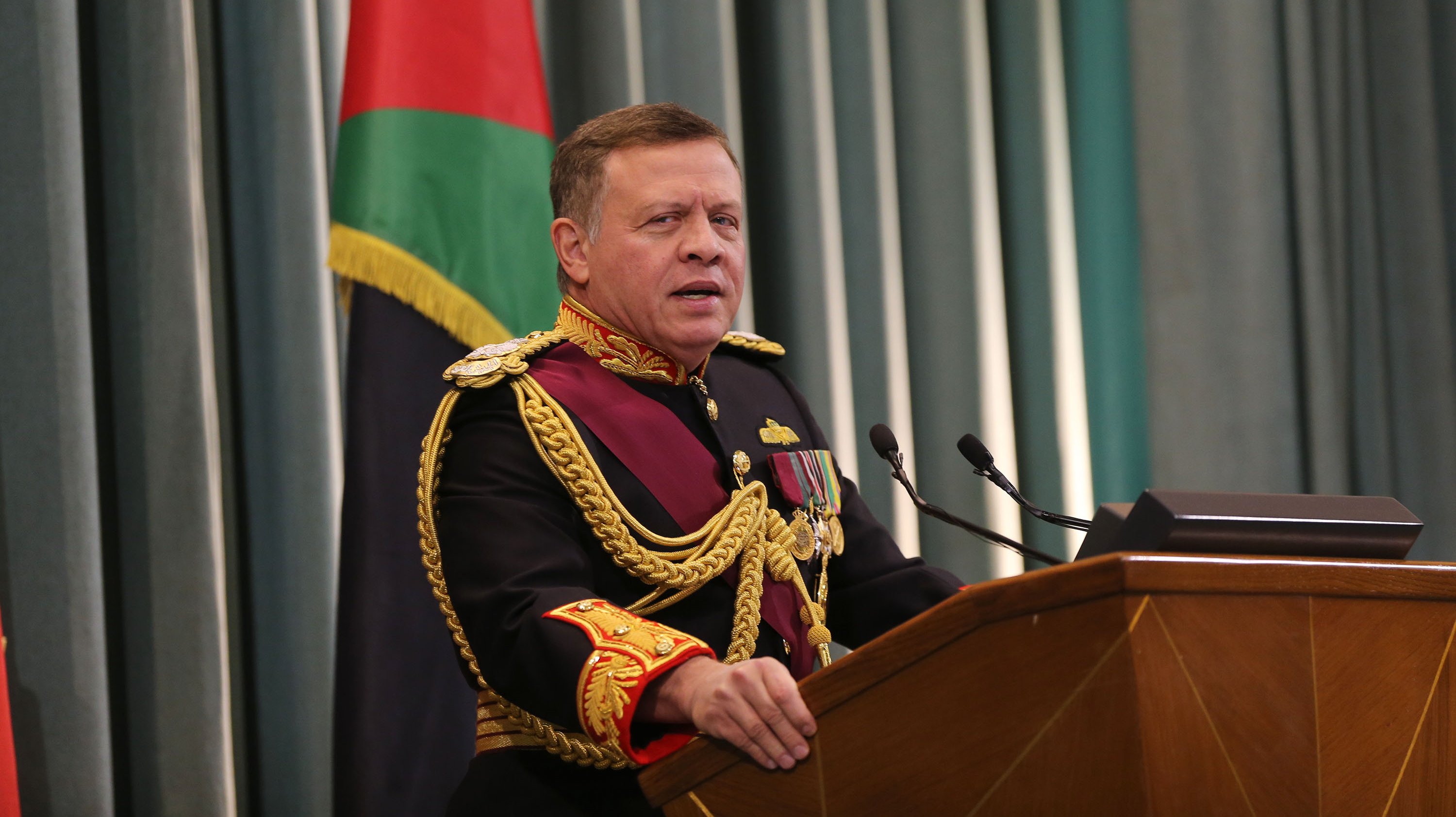 JOR: King Abdullah Attends State Opening Of Jordanian Parliament