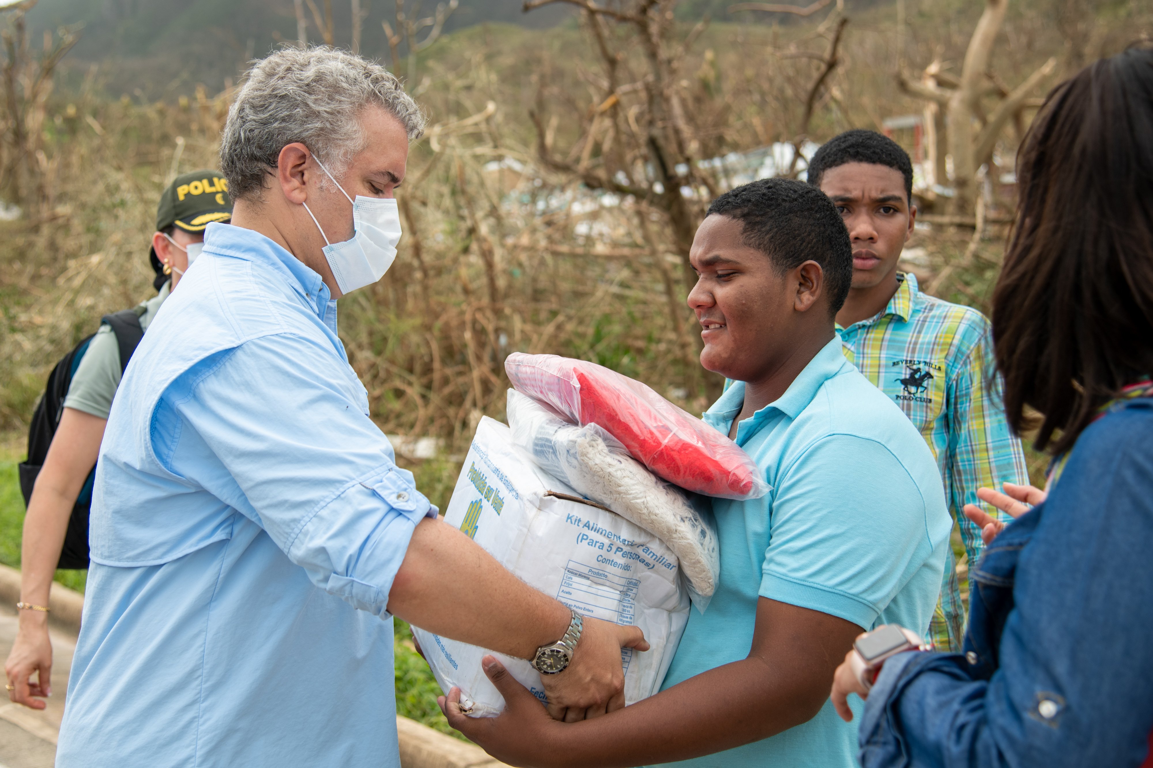 President of Colombia Ivan Duque visits the isle of Providencia