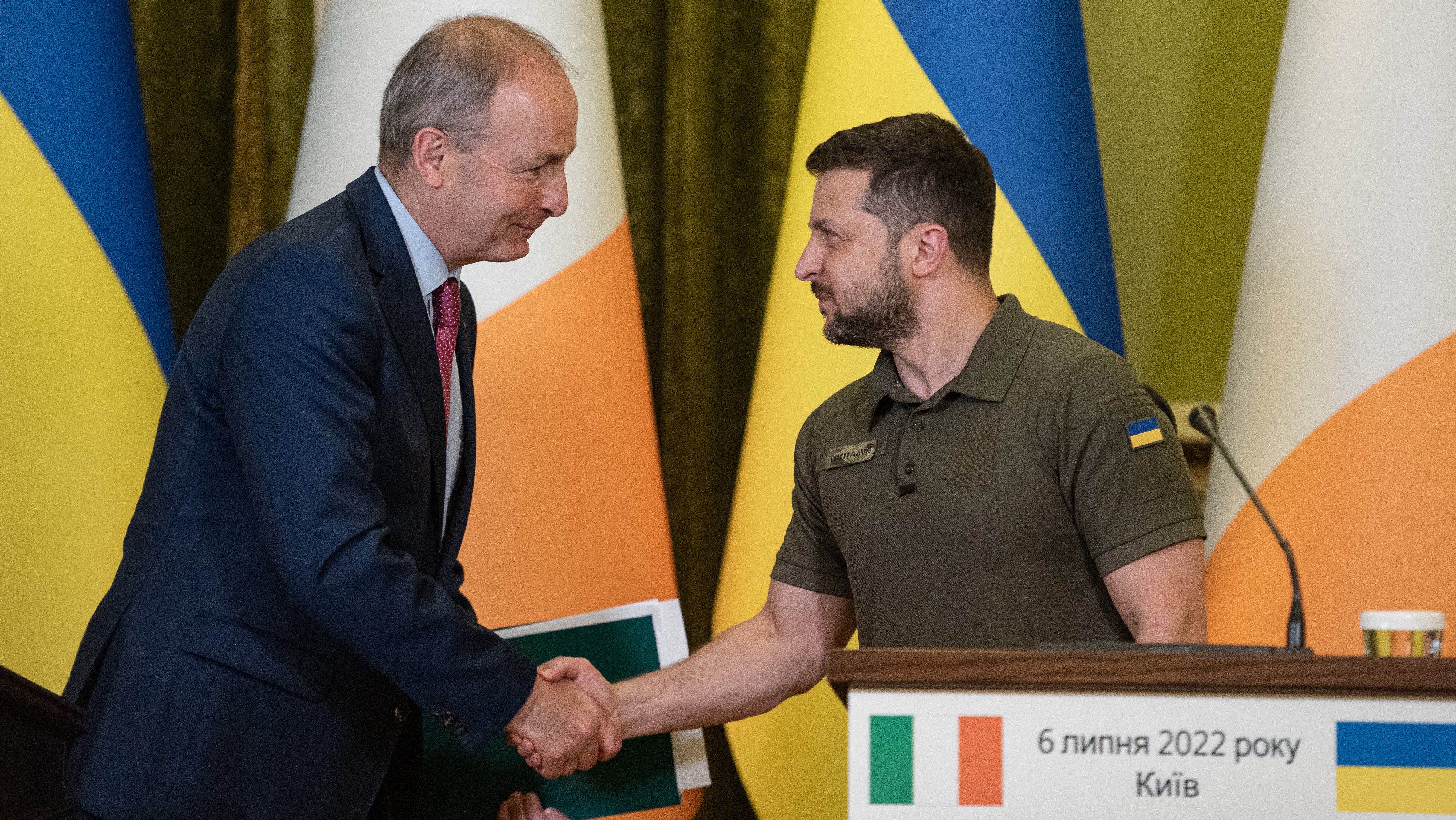 Irish PM Meets Ukrainian President In Kyiv