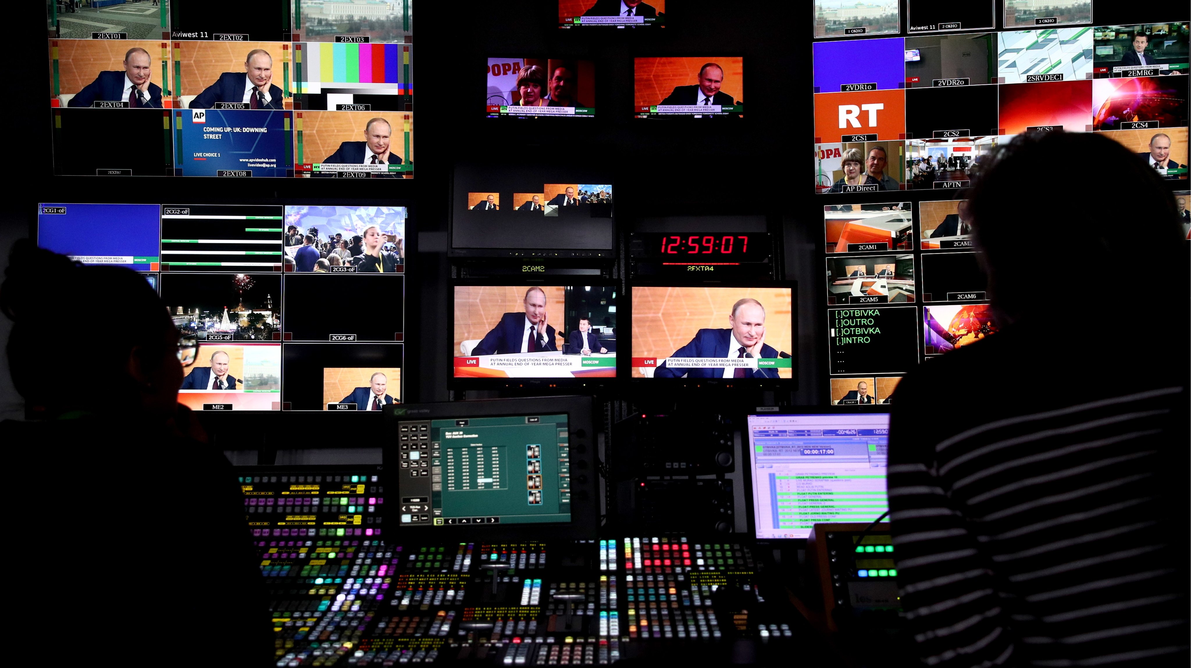 Broadcast of Russian President Putin&#039;s annual news conference