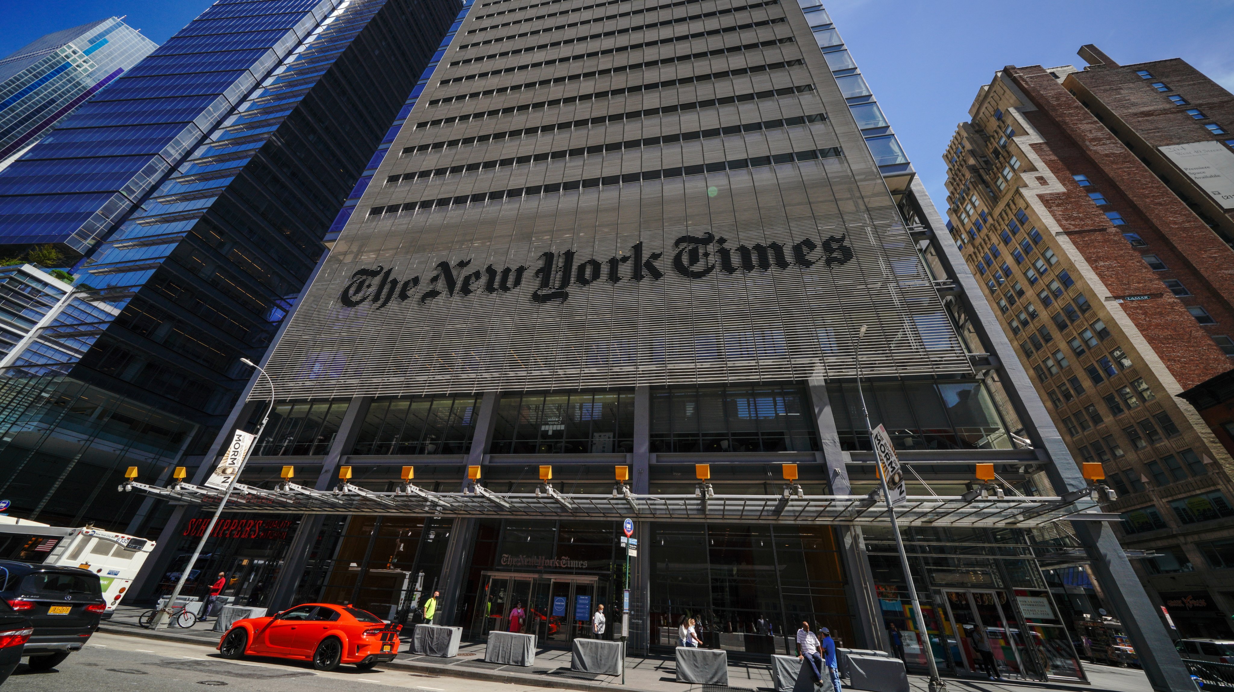 A view of The New York Times Building Headquarters