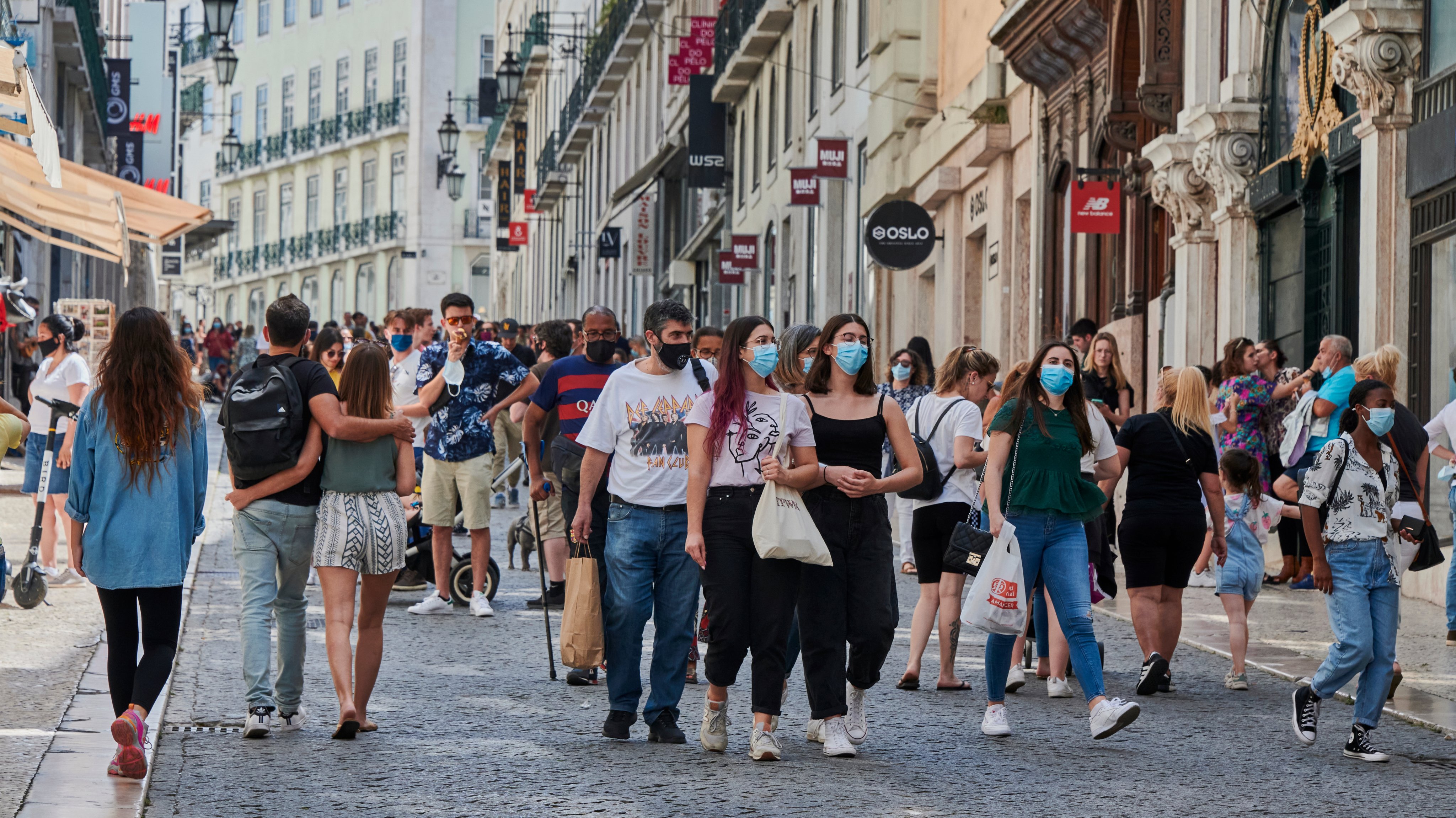 Locals And Tourists Are Back In The Streets In Portugal