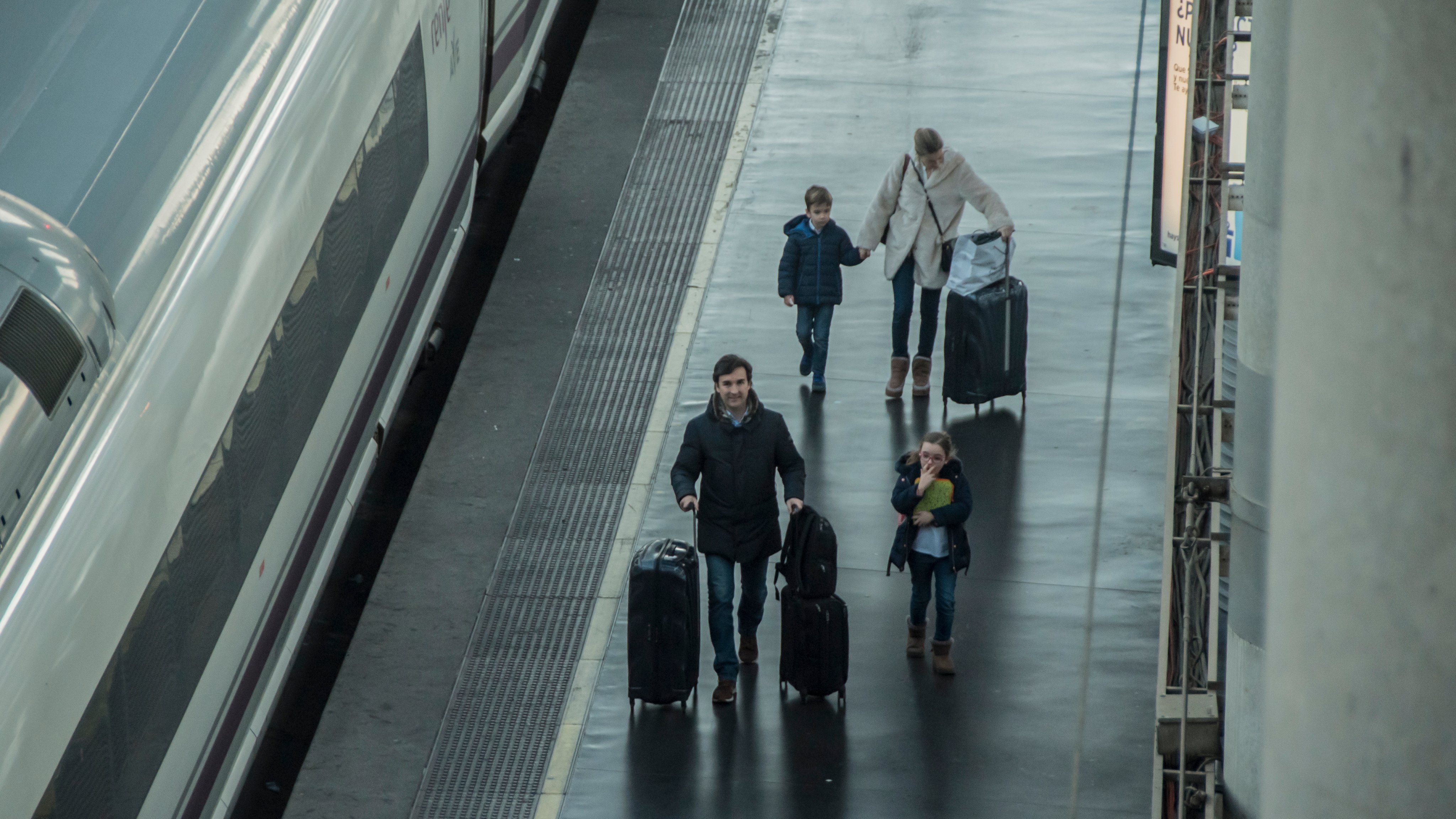 People seen walking through the Madrid Atocha Railway