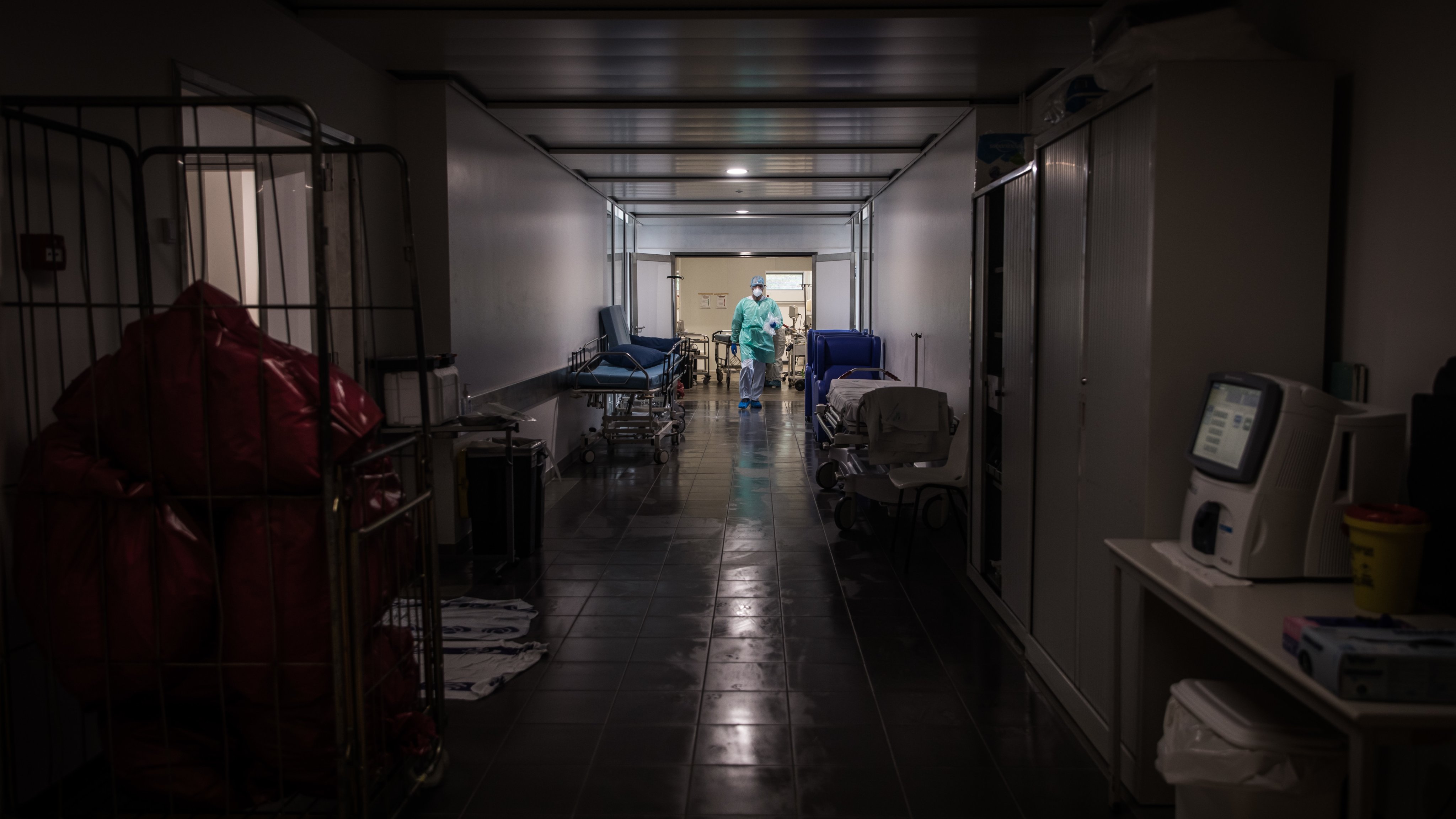 Reportagem na unidade de Covid-19 do Hospital das Caldas da Rainha, hospital que pertence ao centro hospital do Oeste. Lisboa, 1 de fevereiro de 2021. JOÃO PORFÍRIO/OBSERVADOR
