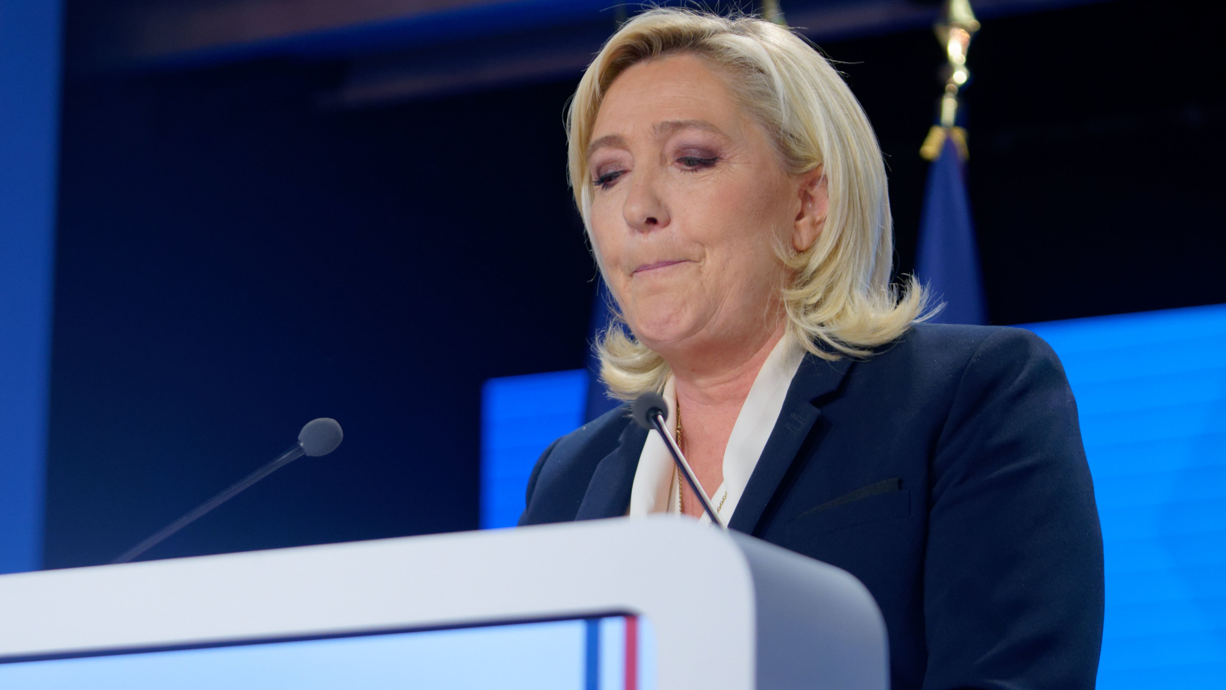Election Night With Marine Le Pen&#039;s Rassemblement Nationale Party For France&#039;s 2022 Presidential Race Results