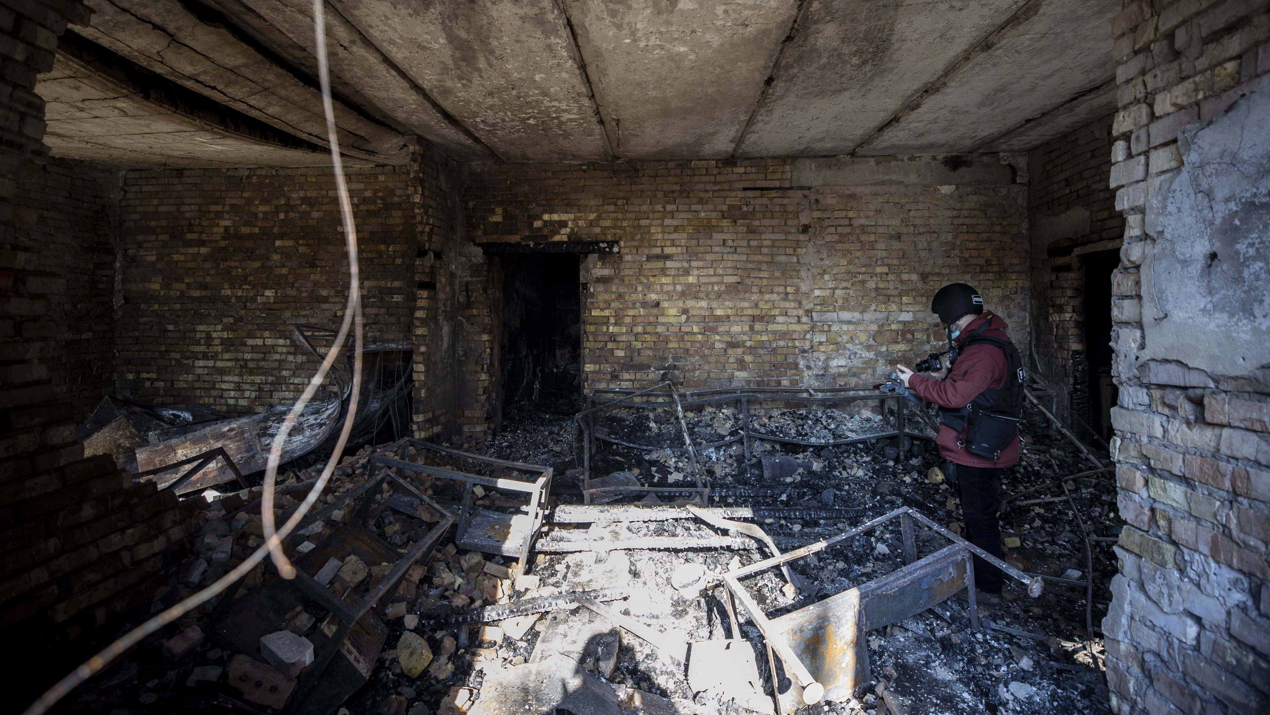 Damage in Kyiv amid Russian attacks