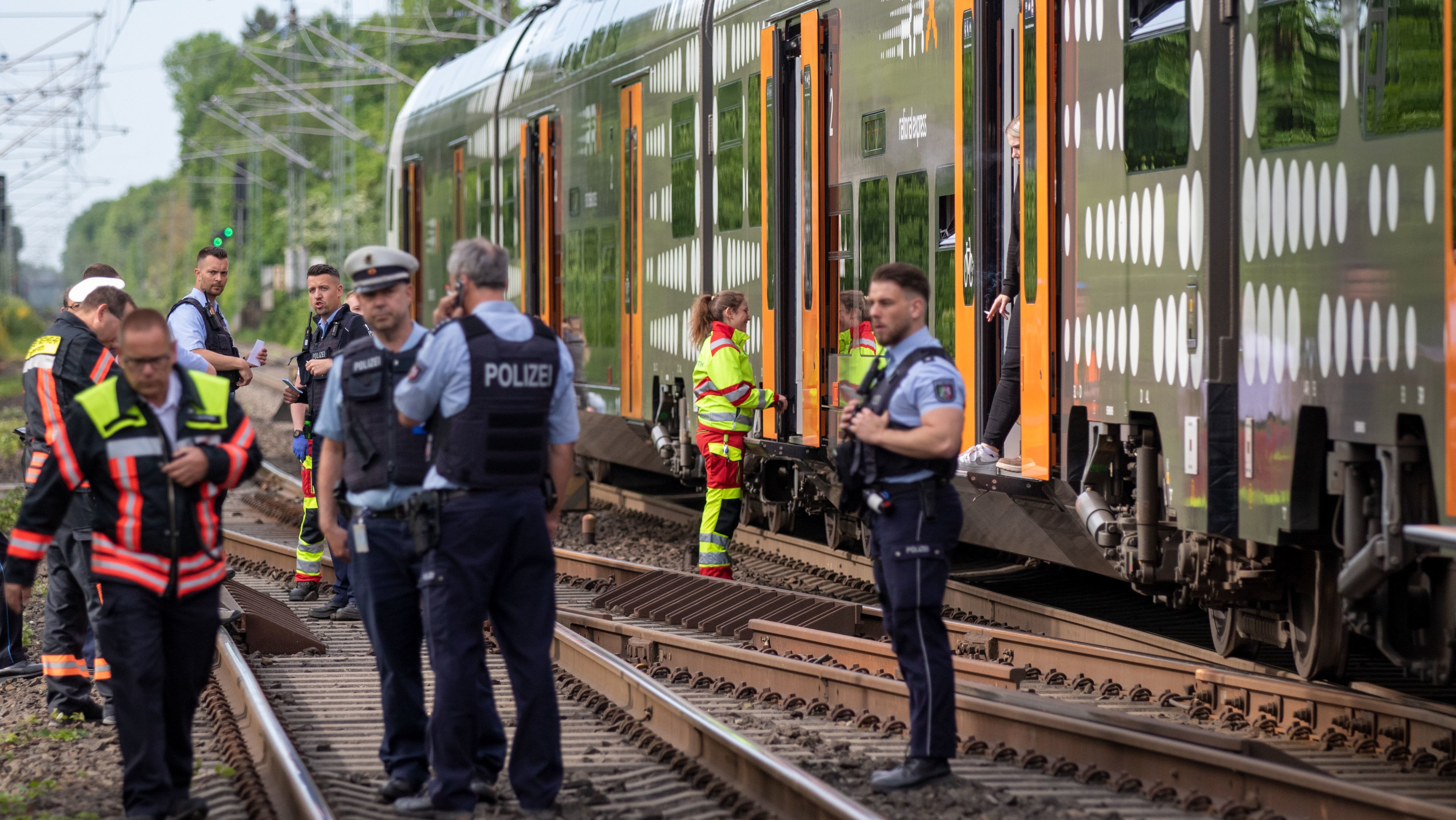 A man stabbed train passengers near Aachen