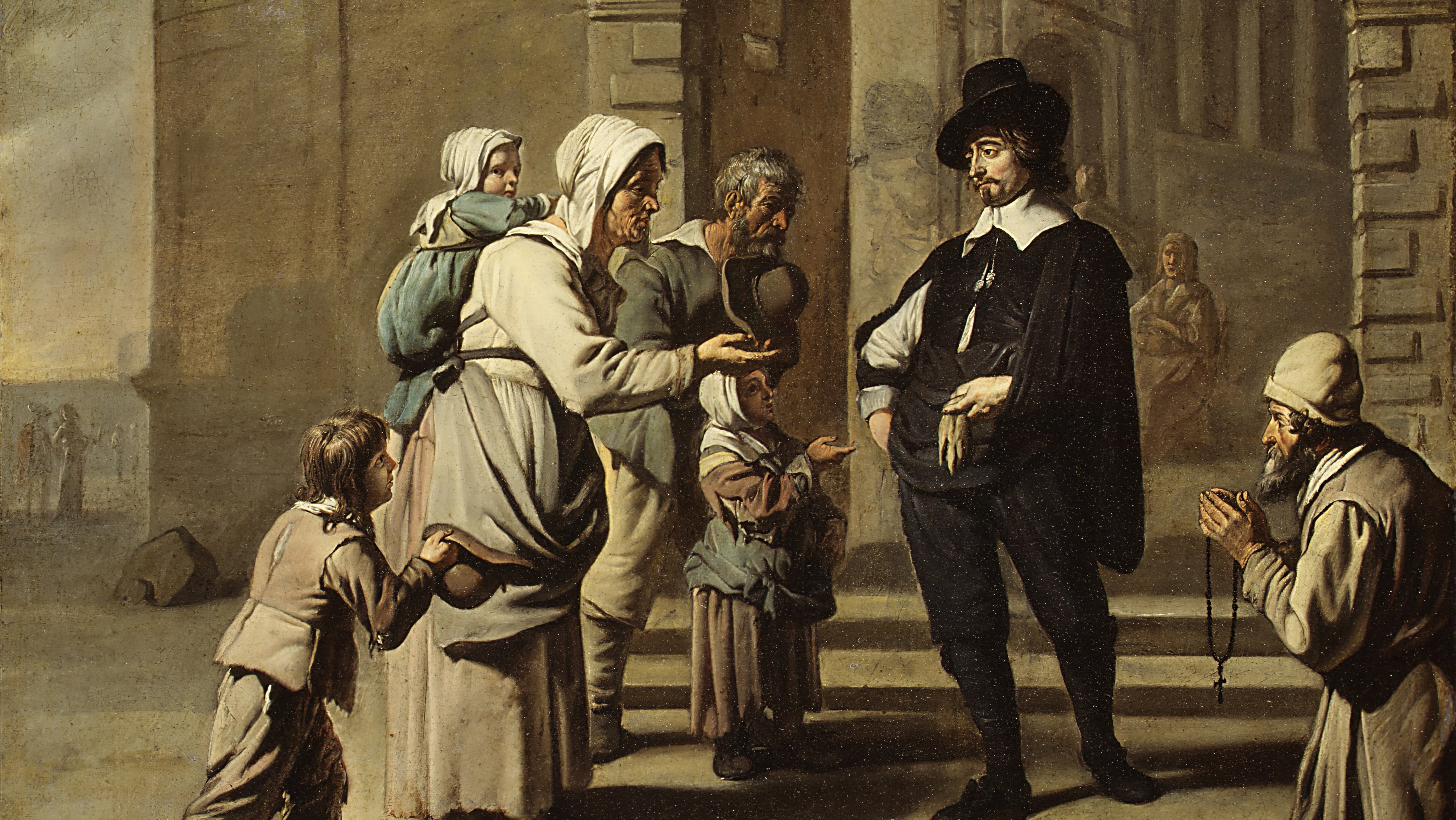 Beggars At A Doorway. Creators: Master Of The Beguins