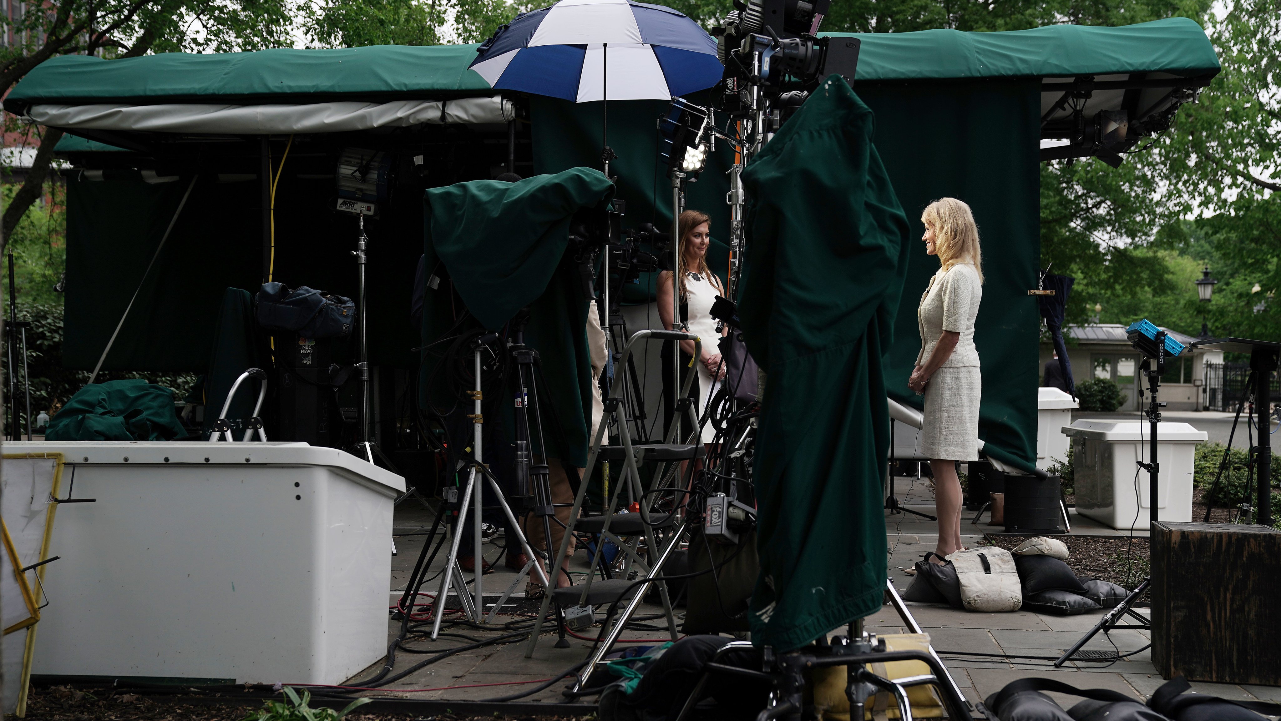 Trump Advisor Kellyanne Conway Speaks To Media At The White House