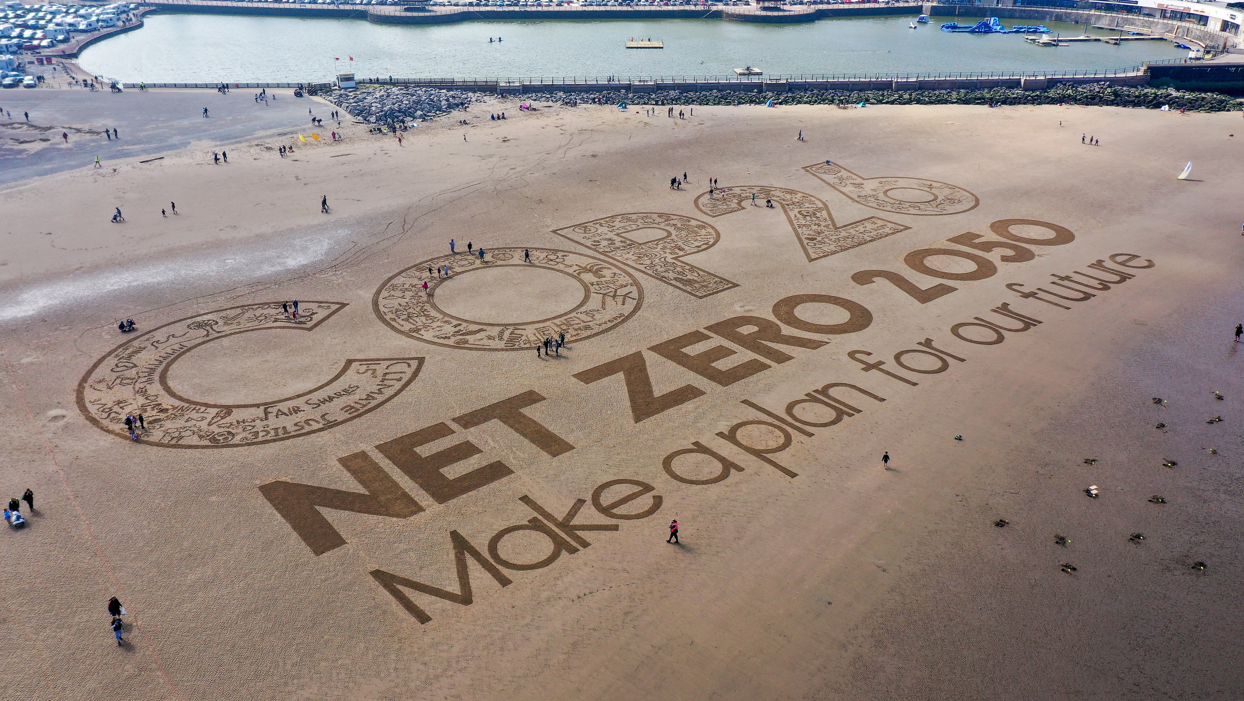 Sand Artwork Highlights Climate Change Ahead Of COP26