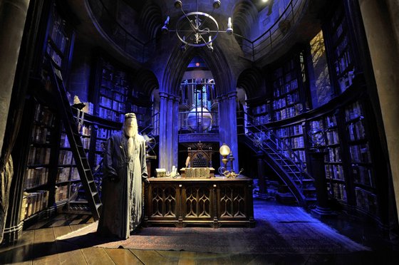 WATFORD, ENGLAND - MARCH 30:  A general view of Dumbledore's office on the set of Harry Potter at the Warner Bros. Studio Tour London - The Making of Harry Potter, at Leavesden Studios on March 30, 2012 in Watford, England  (Photo by Gareth Cattermole/Getty Images)