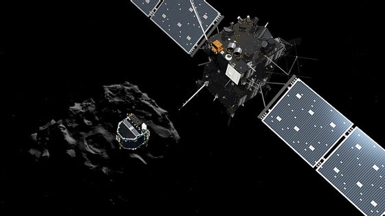 A aproximaÃ§Ã£o da Rosetta e a aterragem de Philae foi o marco mais importante da exploraÃ§Ã£o espacial em 2014 - ESA