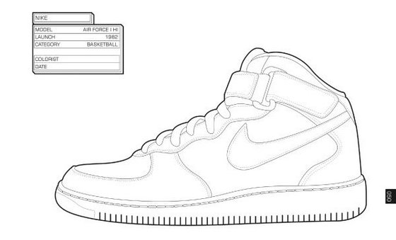 The Sneaker Coloring Book air force 1