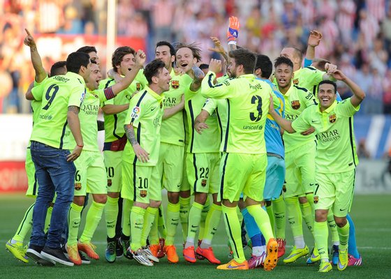 <> at Vicente Calderon Stadium on May 17, 2015 in Madrid, Spain.