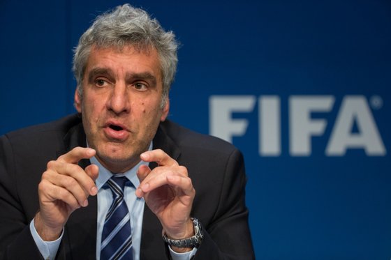 ZURICH, SWITZERLAND - MAY 27: FIFA Director of Communications Walter de Gregorio attends a press conference  at the FIFA headquarters on May 27, 2015 in Zurich, Switzerland. Swiss police on Wednesday raided a Zurich hotel to detain top FIFA football officials as part of a US investigation. (Photo by Philipp Schmidli/Getty Images)