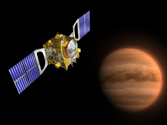 A sonda Venus Express quando se aproximava do planeta que lhe dÃ¡ o nome - ESA