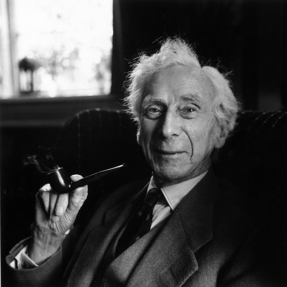 November 1958: Welsh philosopher, mathematician and author Bertrand Russell (1872 - 1970) at his home in Wales. (Photo by John Pratt/Keystone Features/Getty Images)