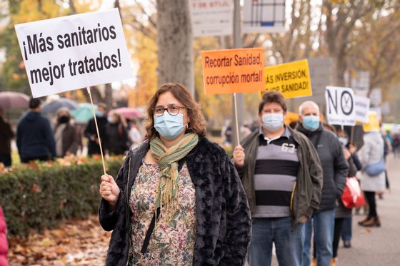 Public Health Demonstration In Madrid