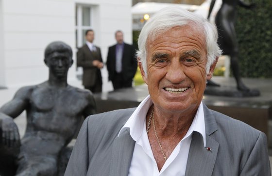 French actor Jean-Paul Belmondo poses be