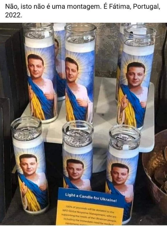 Fact check.  Did the Sanctuary of Fatima sell candles with the image of Volodymyr Zelensky sanctified?