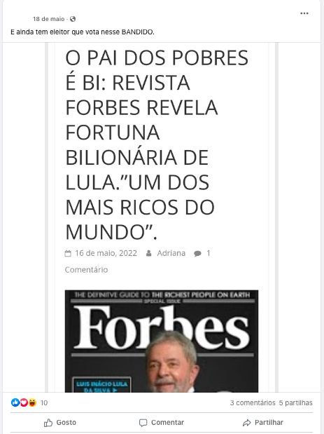 Fact check.  Did Forbes magazine cover Lula as “one of the richest in the world”?