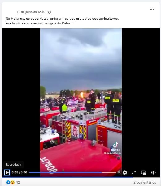 Fact check.  Does the video show Dutch firefighters in solidarity with the farmers’ protest in the country?