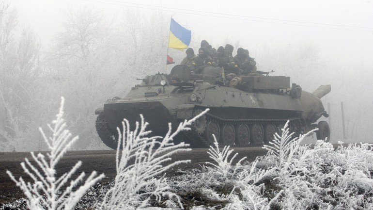 Tropas ucranianas em Debaltseve