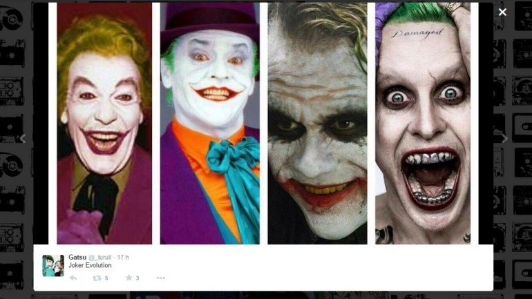 O Joker já foi vivido no cinema por quatro atores diferentes