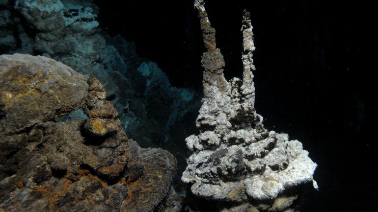 As fontes hidrotermais, conhecidas por Castelo de Loki, onde foram encontradas as novas Archaea