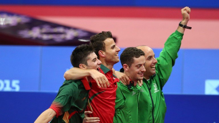 A seleção portuguesa de ténis de mesa conquistou a primeira Medalha de Ouro na história dos Jogos Europeus