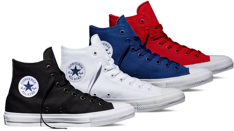 A nova versão dos Chuck Taylor All Star sai em quatro cores: preto, azul, branco e vermelho. Em Portugal, está à venda em exclusivo nas lojas TAF - The Athlete's Foot.