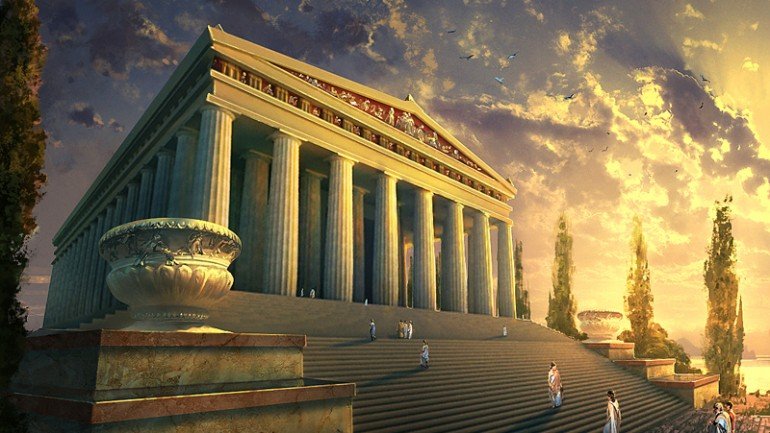 O Templo de Ártemis é uma das sete maravilhas do Mundo Antigo