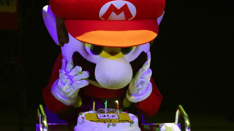 Mario soprou as velas no mês passado, numa cerimónia em Tóquio.