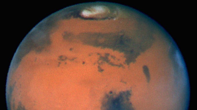 Nalgumas regiões vai ser possível avistar a calota polar de Marte
