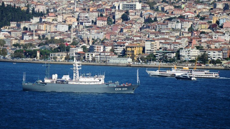 O estreito de Bósforo é a única forma das forças navais russas no Mar Negro chegarem ao Mediterrâneo