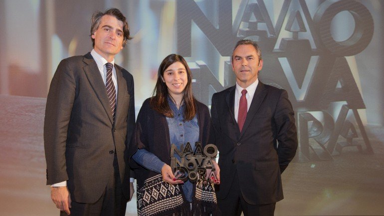 Licínio Almeida, da Audi, com Ana Patrícia Ferraz e Francisco Maria Balsemão, do grupo Impresa