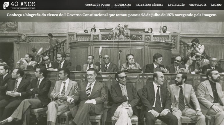 Uma das imagens que constam no site do acervo de documentos históricos relativos ao I Governo Constitucional