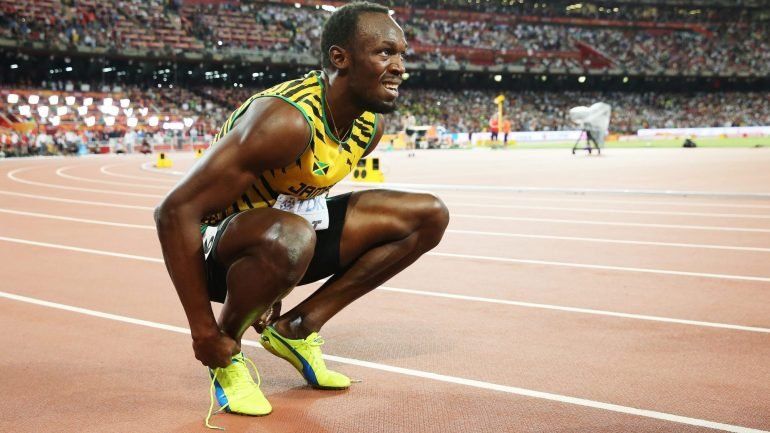 Bolt em Pequim, durante os Mundiais de atletismo