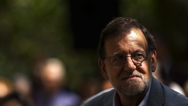 Mariano Rajoy falava aos apoiantes em Cotobade, na Galiza