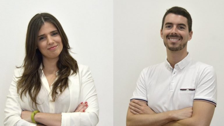 Sofia Simões de Almeida e Diogo Ortega, fundadores da Line Health